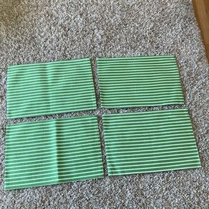 kate spade | 4pc green striped placemats